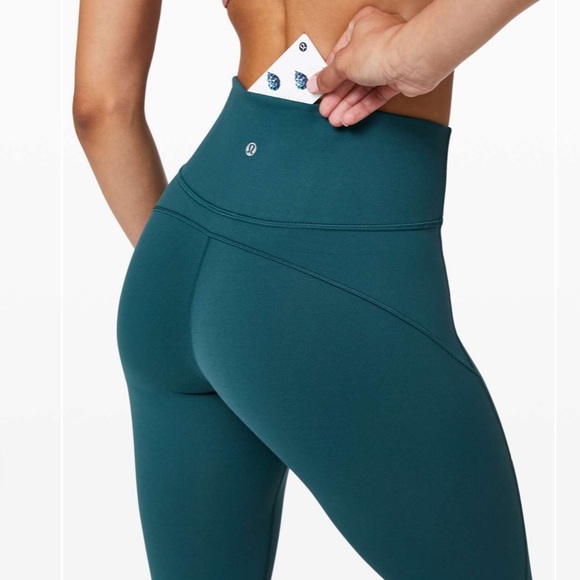 Lululemon In Movement Tight 25" *Everlux in Bermuda Teal Size 4 - Picture 1 of 13